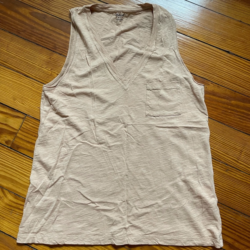 Madewell Sleeveless Pocket V-Neck Tank